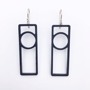 Outline Drop Earring - Black