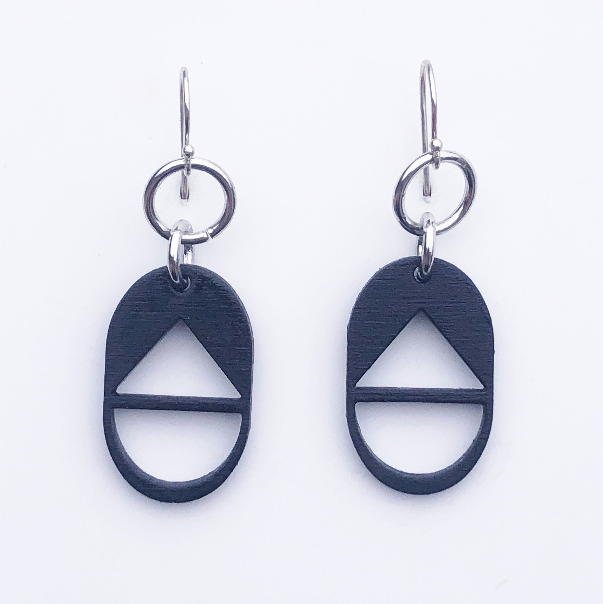 Tri Drop Earring - Black