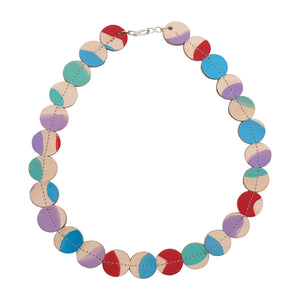 Painted Circle Necklace Multi Shape